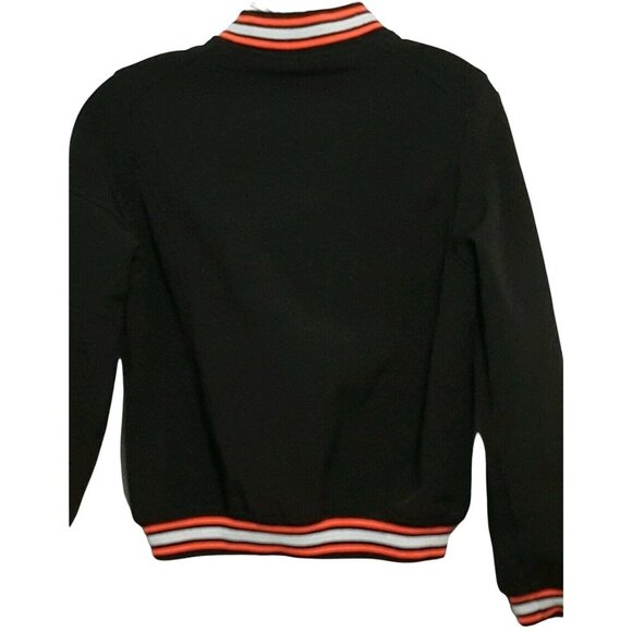 REEBOK Girls Practice Track Jacket Black Size M 10-12 - Picture 5 of 8